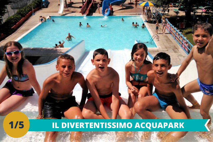 Il divertente Acquapark e Castel di Sangro, dove i piccoli ospiti avranno la possibilità di divertirsi per tutta la giornata con numerose attrazioni come scivoli toboga e la fantastica piscina ad onde riscaldata! 